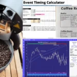 Coffee roaster machine showing temperature display with dark roasted beans and steam rising