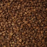 Close-up shot of frost-covered green coffee beans to represent freshness and preservation.