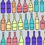 Neatly organized wine bottles stored horizontally on wooden racks in a professional cellar.
